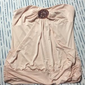 Light pink strapless top